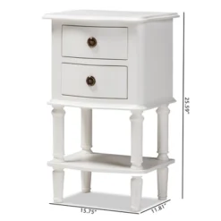 Audrey Finished 2 Drawer Nightstand White - Baxton Studio -Outlet Baxton Studio Store GUEST b6e42b7b c8a3 4f9d b129 94ae2b49e22e