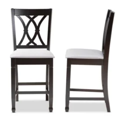 2pc Reneau Finished Wood Counter Height Pub Chairs - Baxton Studio 12 2pc Reneau Finished Wood Counter Height Pub Chairs - Baxton Studio -Outlet Baxton Studio Store GUEST b72e532a 7c44 49e3 af0e d4dc9032c835