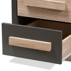 Pandora Modern And Contemporary Two-Tone 2 Drawer Nightstand Dark Gray - Baxton Studio 14 Pandora Modern And Contemporary Two-Tone 2 Drawer Nightstand Dark Gray - Baxton Studio -Outlet Baxton Studio Store GUEST b75eb5bc 94eb 4a4b a660 21ac87b40674