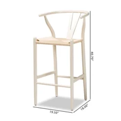 Set Of 2 Paxton Wood Counter Stools White - Baxton Studio -Outlet Baxton Studio Store GUEST b9eeb5eb 9e71 409e a6b9 54cf591ef025