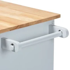 Donnie Wood Kitchen Storage Cart Light Gray/Natural - Baxton Studio -Outlet Baxton Studio Store GUEST ba4e67c5 3c30 43a6 97ca 3e32c5379b1a
