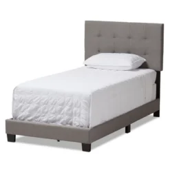 Twin Brookfield Modern And Contemporary Fabric Upholstered Bed - Baxton Studio -Outlet Baxton Studio Store GUEST bafde374 27f9 4f64 9d1b beac19109dee