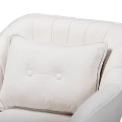 Valentina Velvet Natural Wood Armchair - Baxton Studio -Outlet Baxton Studio Store GUEST bb078841 8433 4a06 9f6d 87c7f9744e67