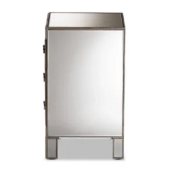 Ewan Mirrored 3 Drawer Nightstand Silver - Baxton Studio 9 Ewan Mirrored 3 Drawer Nightstand Silver - Baxton Studio -Outlet Baxton Studio Store GUEST bba846d0 852f 43be b0bd d066b75f4697