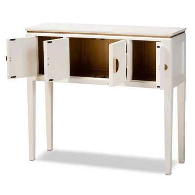 Aiko Wood Console Table White - Baxton Studio 8 Aiko Wood Console Table White - Baxton Studio - Image 8