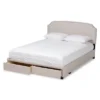 2 Larese Fabric Upholstered Drawer Platform Storage Bed - Baxton Studio