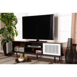 Meike Two-Tone Wood TV Stand For TVs Up To 70" Walnut/White - Baxton Studio 12 Meike Two-Tone Wood TV Stand For TVs Up To 70" Walnut/White - Baxton Studio -Outlet Baxton Studio Store GUEST be7f39ce 9c26 4f3c 8740 49613c606fc5