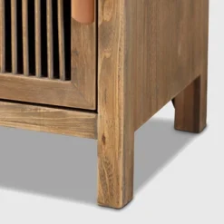 Clement 1 Door And 1 Drawer Wood Spindle Nightstand Brown - Baxton Studio -Outlet Baxton Studio Store GUEST be8769ce 65a6 4bb7 8045 2ece017bfc79