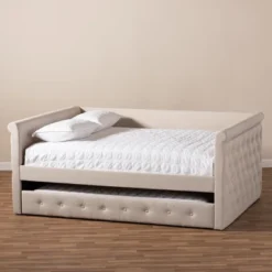 Alena Daybed With Trundle - Baxton Studio 19 Alena Daybed With Trundle - Baxton Studio -Outlet Baxton Studio Store GUEST bef528f1 eedb 4a08 a6dc 66c20c8aecd4