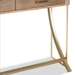 Lafoy Natural Finished Wood And Finished 2 Drawer Console Table Brown - Baxton Studio -Outlet Baxton Studio Store GUEST bf33f716 7323 4dac 9014 a7352ae06b2c