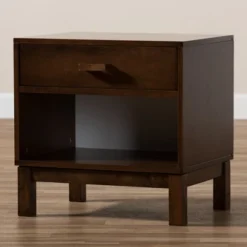Deirdre Modern And Contemporary Wood 1 Drawer Nightstand - Baxton Studio -Outlet Baxton Studio Store GUEST bf891090 a3f9 442b ab1c 8c8e4707a123