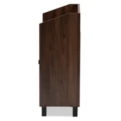 Rossin Walnut Finished 2 Door Wood Entryway Shoe Storage Cabinet With Open Shelf Brown - Baxton Studio -Outlet Baxton Studio Store GUEST c01fed4f 79b6 4737 9167 d484b550ef3e