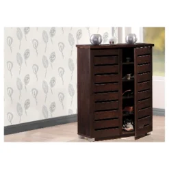 Adalwin Modern And Contemporary 2-Door Wooden Entryway Shoes Storage Cabinet - Dark Brown - Baxton Studio 7 Adalwin Modern And Contemporary 2-Door Wooden Entryway Shoes Storage Cabinet - Dark Brown - Baxton Studio -Outlet Baxton Studio Store GUEST c075954e 320a 4c82 adad fe9662d24df8