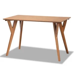 4pc Odessa Mid-Century Modern Fabric Upholstered Wood Dining Nook Set Walnut/Brown - Baxton Studio -Outlet Baxton Studio Store GUEST c0f3e4a1 0f7f 4de0 aead 35334c04749c