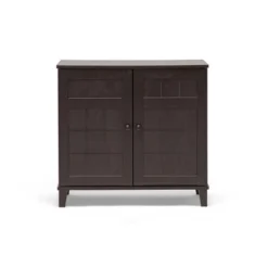 Glidden Wood Modern Shoe Cabinet (Short) Dark Brown - Baxton Studio -Outlet Baxton Studio Store GUEST c11d4782 8487 44b0 85e3 211cf5faf37d