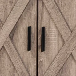 Wayne Farmhouse Wood 2 Doors Shoe Storage Cabinet Oak Brown - Baxton Studio -Outlet Baxton Studio Store GUEST c1464928 c3b0 4a56 88b1 07ce1d5fafd0