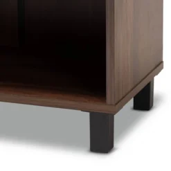 Rossin Walnut Finished 2 Door Wood Entryway Shoe Storage Cabinet Brown - Baxton Studio -Outlet Baxton Studio Store GUEST c192aed1 aeff 416c ba80 3200027eef17