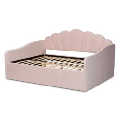 Queen Timila Velvet Fabric Upholstered Daybed Light Pink - Baxton Studio -Outlet Baxton Studio Store GUEST c1f71a71 53e2 4b9d b8ef 18e85ef548d4