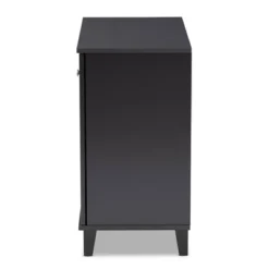 Shelf Wood Shoe Storage Cabinet Coolidge Finished Dark Gray - Baxton Studio -Outlet Baxton Studio Store GUEST c27eff5f 2073 4c9f 8731 51884c3e718d