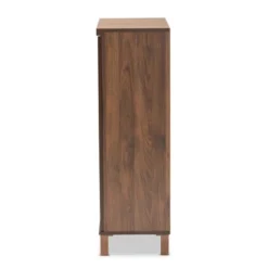 Talon Two-Tone Wood 2 Door Shoe Storage Cabinet Walnut Brown/Dark Gray - Baxton Studio -Outlet Baxton Studio Store GUEST c2b797ef fc50 4602 a970 d3a5ccc8b7b2
