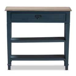 Dauphine Spruce Finished Wood Accent Console Table Blue - Baxton Studio -Outlet Baxton Studio Store GUEST c2ea9504 3e25 4dc3 9eb0 14ce7fc366db
