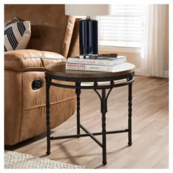 Austin Vintage Industrial Round End Table - Antique Bronze - Baxton Studio -Outlet Baxton Studio Store GUEST c2eafb84 e37b 44e6 8a85 1ed4a36c6f8e