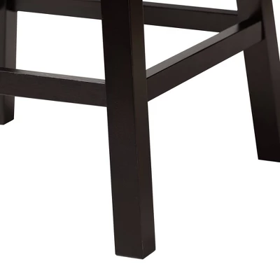 2pc Theron Faux Leather And Wood Swivel Counter Stool Set - Baxton Studio 5 2pc Theron Faux Leather And Wood Swivel Counter Stool Set - Baxton Studio - Image 5