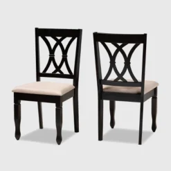 2pc Reneau Upholstered Wood Dining Chair Set - Baxton Studio 17 2pc Reneau Upholstered Wood Dining Chair Set - Baxton Studio -Outlet Baxton Studio Store GUEST c3ba3d89 4fa9 41ea b5cc 9c8f30170445