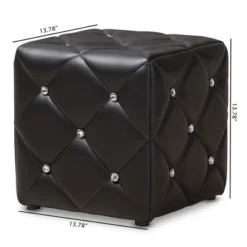 Stacey Modern And Contemporary Faux Leather Upholstered Ottoman - Baxton Studio -Outlet Baxton Studio Store GUEST c5139be2 72d7 4223 b51a 2bb3fc686f31