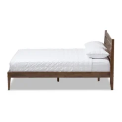 Elmdon Mid Century Modern Solid Wood Slatted Headboard Style Platform Bed Brown - Baxton Studio -Outlet Baxton Studio Store GUEST c5225122 1b27 48d3 bb7d 6575f6c6e673