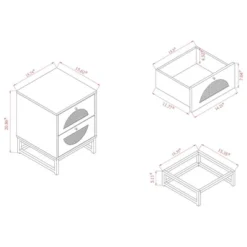 Ardon Bohemian Wood And Metal 1 Drawer Nightstand With Rattan Light Brown/Black - Baxton Studio -Outlet Baxton Studio Store GUEST c5c142d7 1e1a 4c2e 8f2d 10d434a715b2