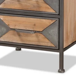 Laurel Wood 3 Drawer Nightstand Gray/Brown - Baxton Studio -Outlet Baxton Studio Store GUEST c63b3922 238a 460f a522 e517a41853c0