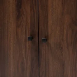 Rossin Walnut Finished 2 Door Wood Entryway Shoe Storage Cabinet Brown - Baxton Studio -Outlet Baxton Studio Store GUEST c7557a19 8348 4936 a185 ccf56b049f33