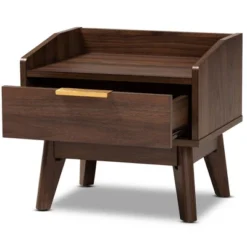 Lena Walnut Finished Wood Nightstand Brown - Baxton Studio -Outlet Baxton Studio Store GUEST c81c19a5 493f 4bb9 95bf 5ce2ba88a13b