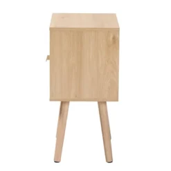 Emmett Wood 1 Drawer End Table Light Brown/Gold - Baxton Studio -Outlet Baxton Studio Store GUEST c84ab800 6547 4c94 93e3 2a3bc75f9162