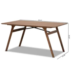 Saxton Wood Dining Table Walnut Brown/Black - Baxton Studio -Outlet Baxton Studio Store GUEST c86ccbd1 fec7 441c a04b 890822a72423