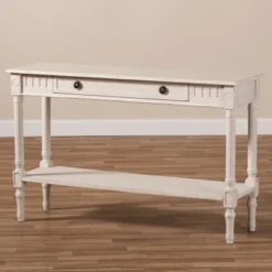 Ariella Whitewashed 1 Drawer Console Table White - Baxton Studio 17 Ariella Whitewashed 1 Drawer Console Table White - Baxton Studio -Outlet Baxton Studio Store GUEST c89f951c 3f05 4f80 ad25 a33bef093bb5