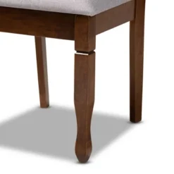 4pc Augustine Fabric Upholstered Dining Chair Set Gray/Walnut Brown - Baxton Studio -Outlet Baxton Studio Store GUEST c89f9f13 97ce 45a2 9101 38606970d528