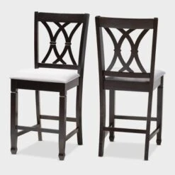 2pc Reneau Finished Wood Counter Height Pub Chairs - Baxton Studio 14 2pc Reneau Finished Wood Counter Height Pub Chairs - Baxton Studio -Outlet Baxton Studio Store GUEST c8badf80 1662 437d a21a acc9e4728ea3