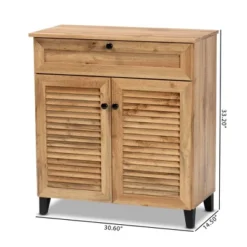 Coolidge Wood 1 Drawer Storage Cabinet Oak Brown - Baxton Studio -Outlet Baxton Studio Store GUEST ca5f34bf b962 441a 86ee c520ae2612a6