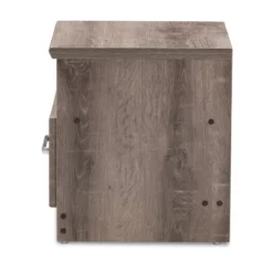 Gallia Modern And Contemporary Oak Finished 1 Drawer Nightstand Brown - Baxton Studio -Outlet Baxton Studio Store GUEST caf4b5f2 01c8 4b93 a790 ff2db00d6c68
