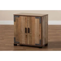 2 Door Cyrille Wood Shoe Cabinet Brown - Baxton Studio -Outlet Baxton Studio Store GUEST cb35723f 8edd 4b4e 9899 0fea05865a02