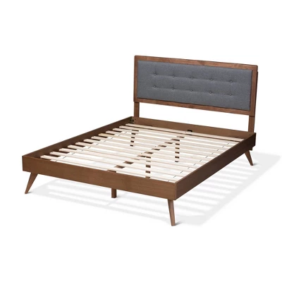 Ines Walnut Finished Wood Platform Bed - Baxton Studio 7 Ines Walnut Finished Wood Platform Bed - Baxton Studio - Image 7