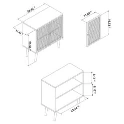 Yuna Natural Brown Wood And Metal 2 Door Storage Cabinet Natural Brown/Black - Baxton Studio -Outlet Baxton Studio Store GUEST cd490712 ceac 43dc 99c8 3bda3a9f0676