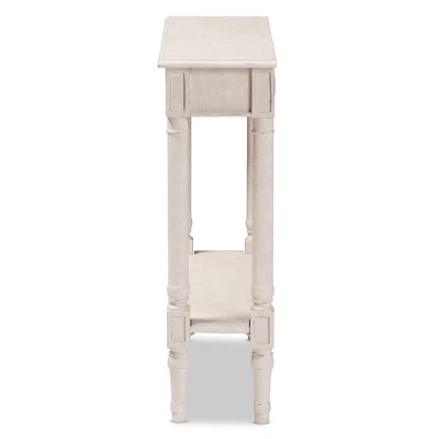 Ariella Whitewashed 1 Drawer End Table White - Baxton Studio 11 Ariella Whitewashed 1 Drawer End Table White - Baxton Studio - Image 11