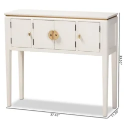 Aiko Wood Console Table White - Baxton Studio 14 Aiko Wood Console Table White - Baxton Studio -Outlet Baxton Studio Store GUEST ce162a8e 6623 470c 97bc a7604ea91109