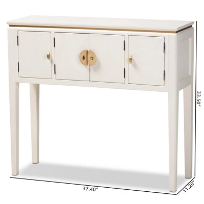 Aiko Wood Console Table White - Baxton Studio 7 Aiko Wood Console Table White - Baxton Studio - Image 7