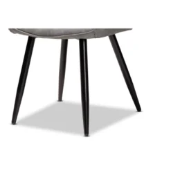 4pc Astrid Leather Upholstered Metal Dining Chairs - Baxton Studio -Outlet Baxton Studio Store GUEST cf19f187 9a7f 4cd9 8df4 2cc319ec2886