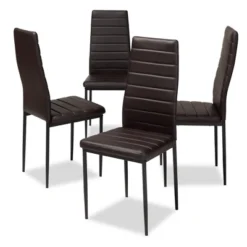 Set Of 4 Armand Modern And Contemporary Faux Leather Upholstered Dining Chairs - Baxton Studio -Outlet Baxton Studio Store GUEST cf32937d 99c5 4fea 9cb1 7872233ad66e
