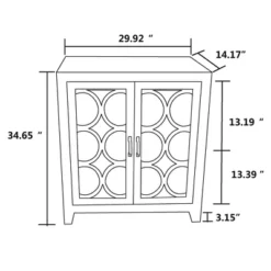 Garcelle Wood And Mirrored Glass 2 Door Sideboard White - Baxton Studio -Outlet Baxton Studio Store GUEST cf7d326c 0f7f 49a7 a583 10a3c12e9861